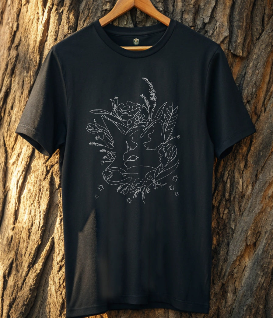 Fox Line Art T-Shirt