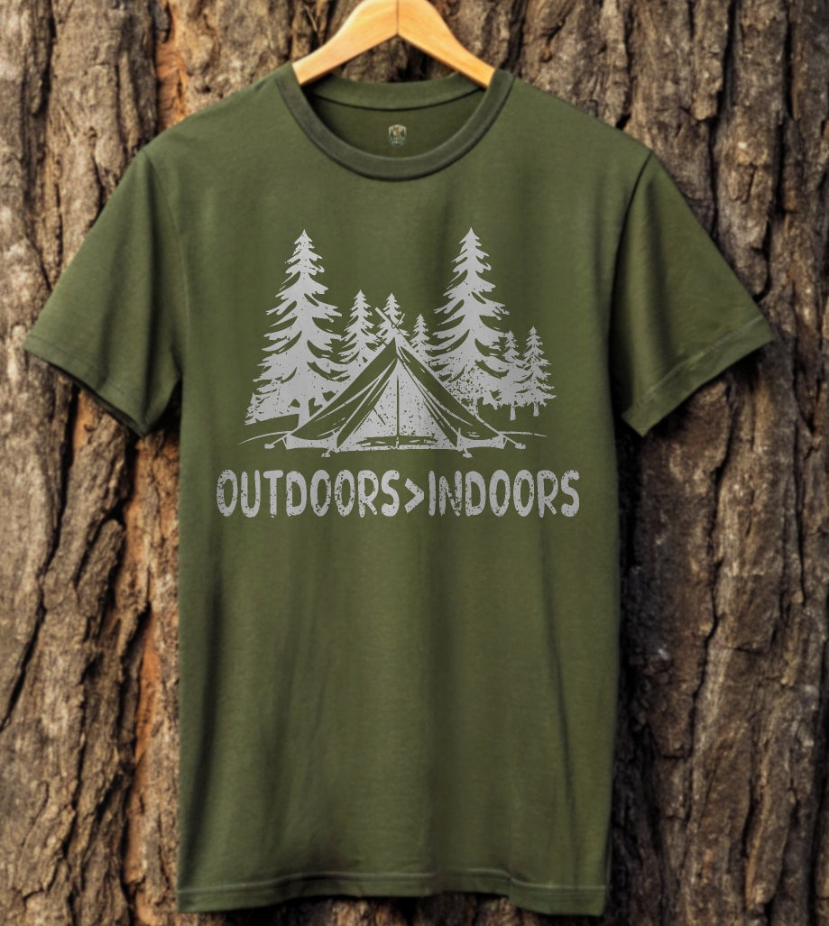 Outdoors>Indoors T-Shirt