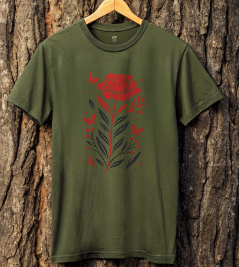 Crimson Bloom T-Shirt